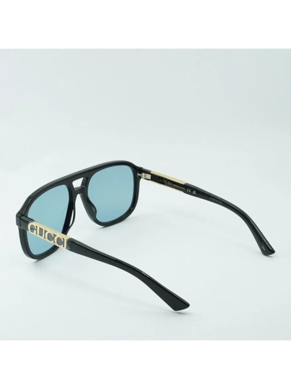 Gucci GG1188S 004 Sunglasses Black Aviator Frame, Blue Lenses